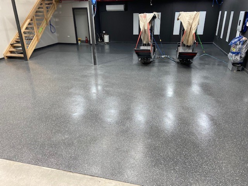 Man Cave with Epoxy coating by Express Floors Mornington Peninsula.